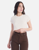 Camiseta crop femenina Moderna