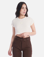 Camiseta crop femenina Moderna