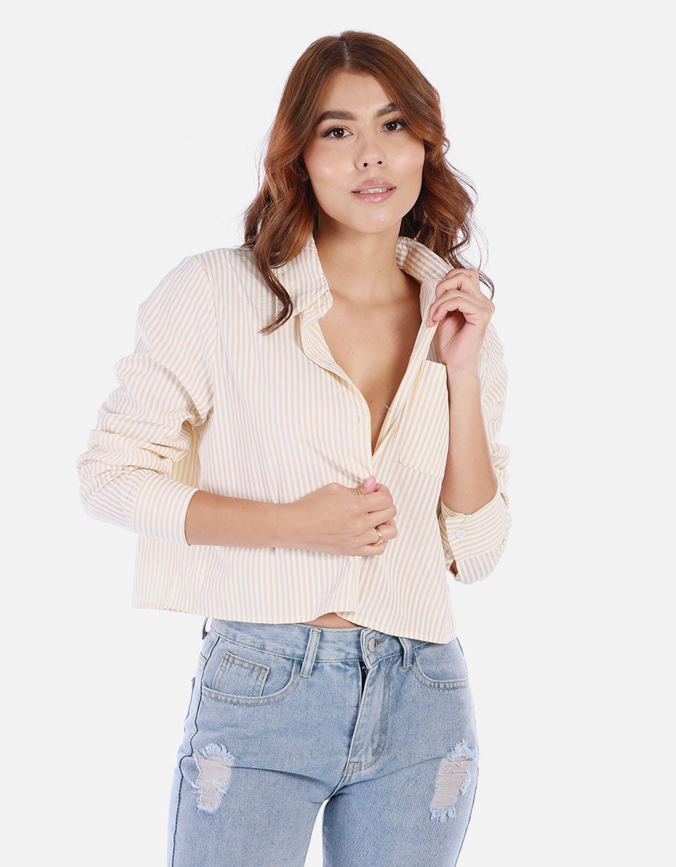 Camisa de rayas para mujer