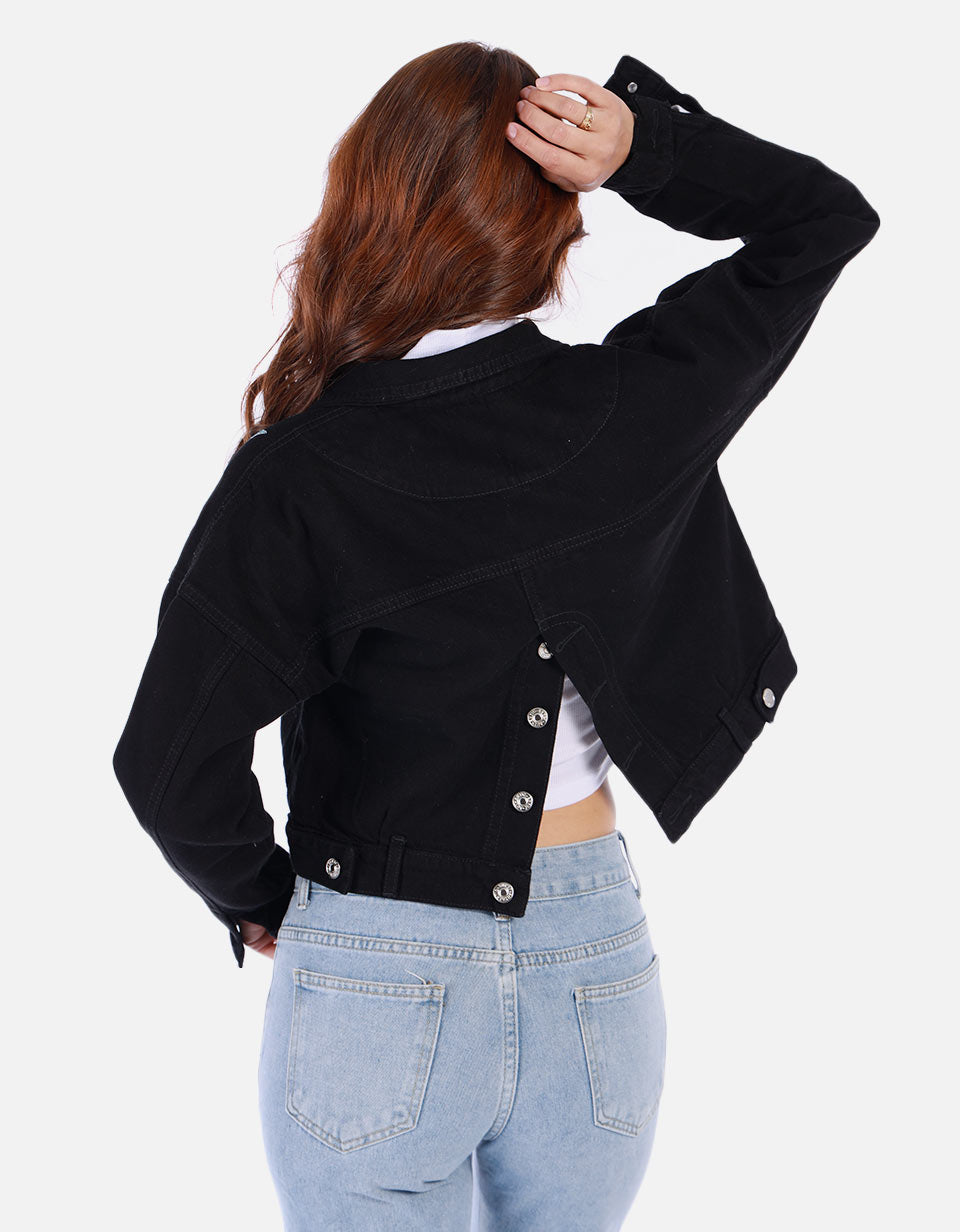 Chaqueta en jean bordada