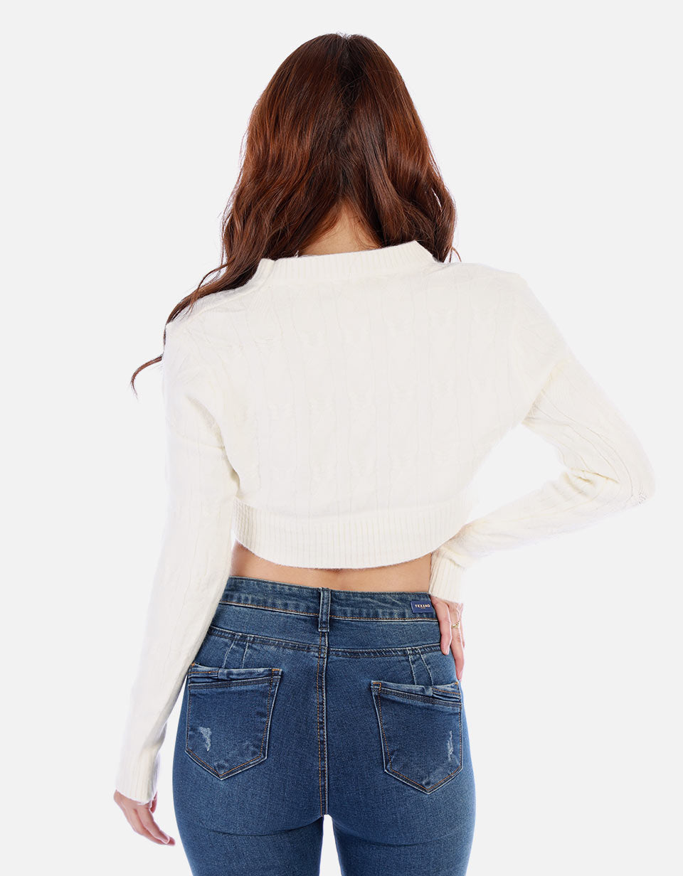 Saco corto tejido para mujer