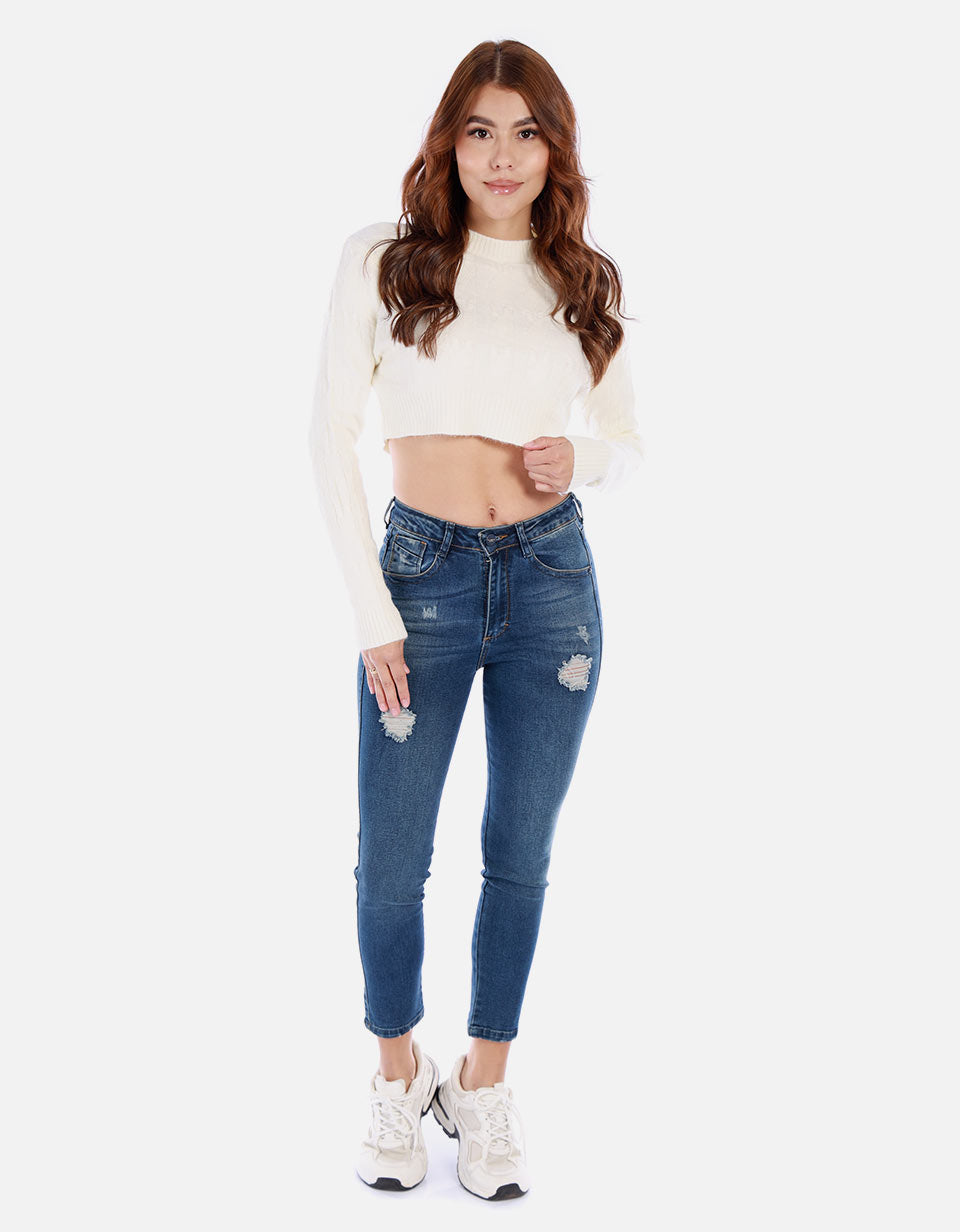 Saco corto tejido para mujer