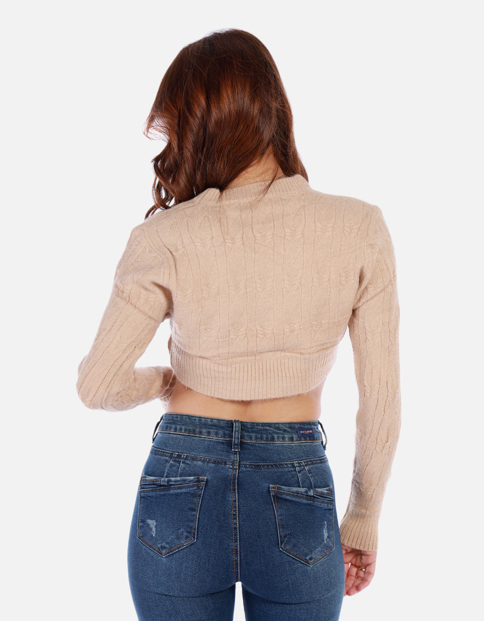Saco corto tejido para mujer