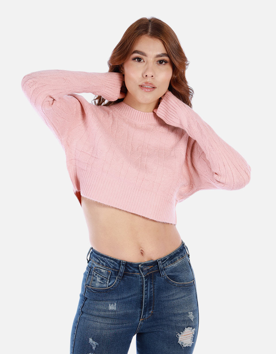 Saco corto tejido para mujer