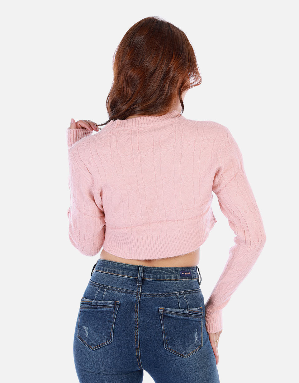 Saco corto tejido para mujer