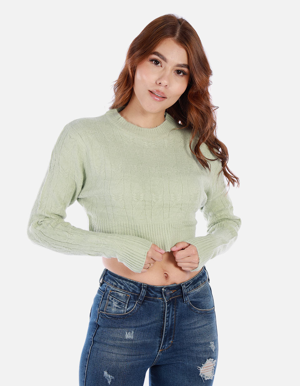 Saco corto tejido para mujer