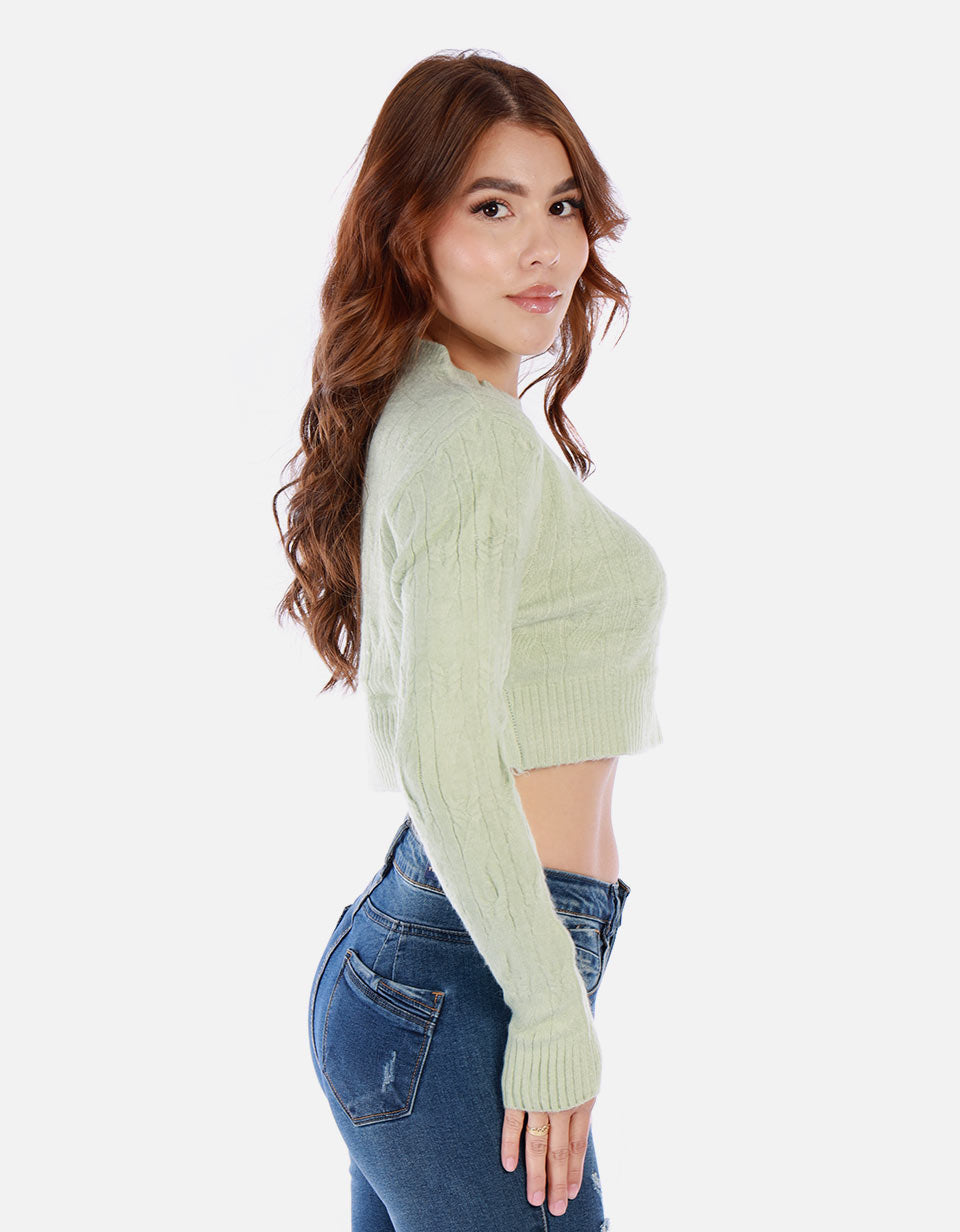 Saco corto tejido para mujer