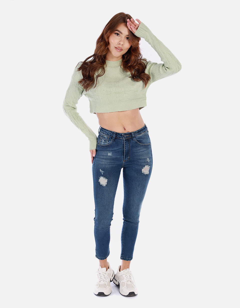 Saco corto tejido para mujer