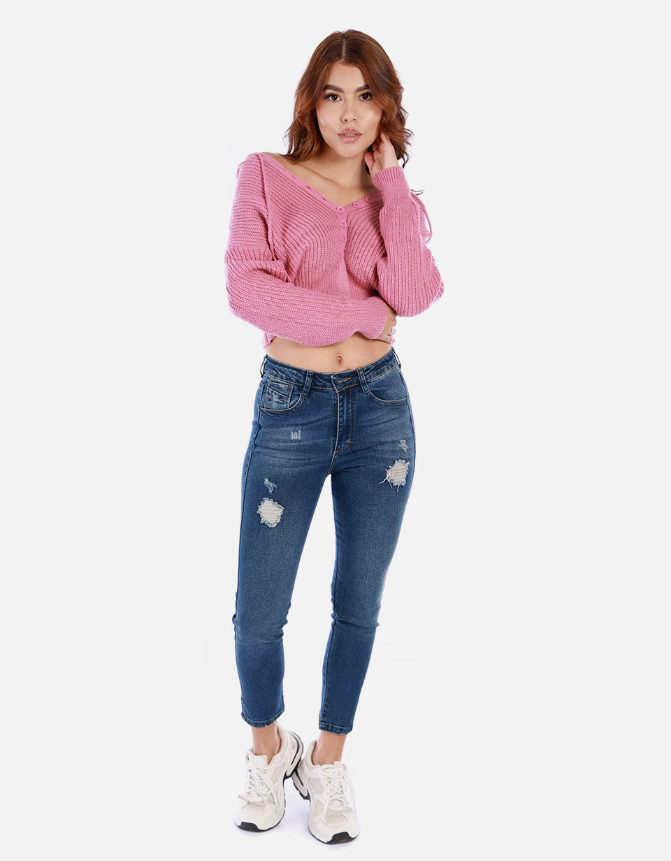 Saco tejido para mujer con capota