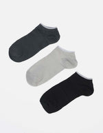 Pack X3 Medias unicolor con borde escarchado