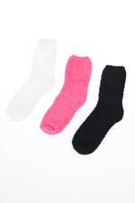 Pack x3 Medias peluda para mujer unicolor