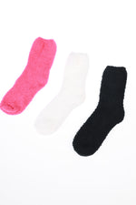 Pack x3 Medias peluda para mujer unicolor