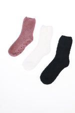 Pack x3 Medias peluda para mujer unicolor