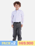 Pack X2 Pantalón escolar Gris