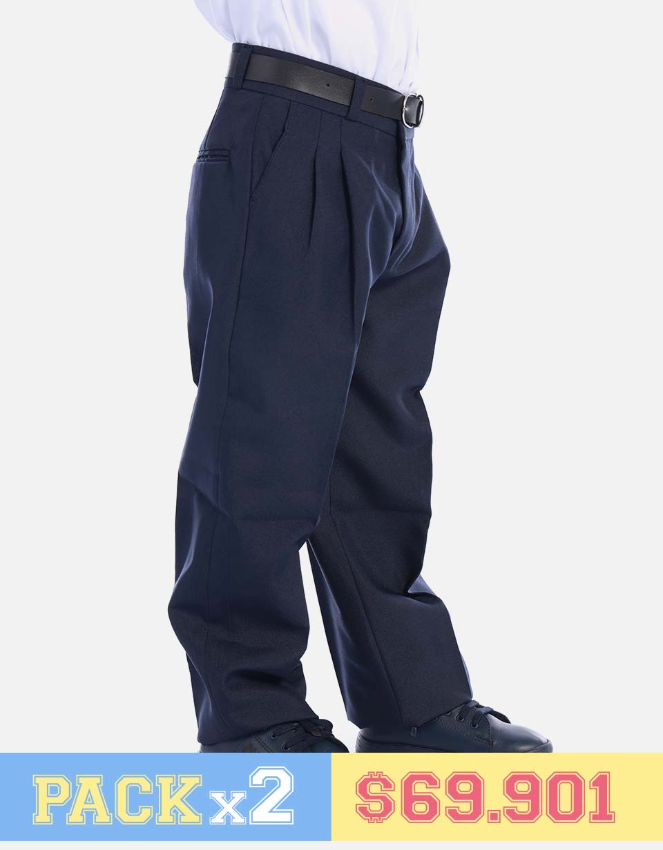 Pack X2 Pantalón escolar Azul