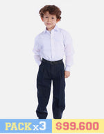 Pack X3 Pantalón escolar Azul