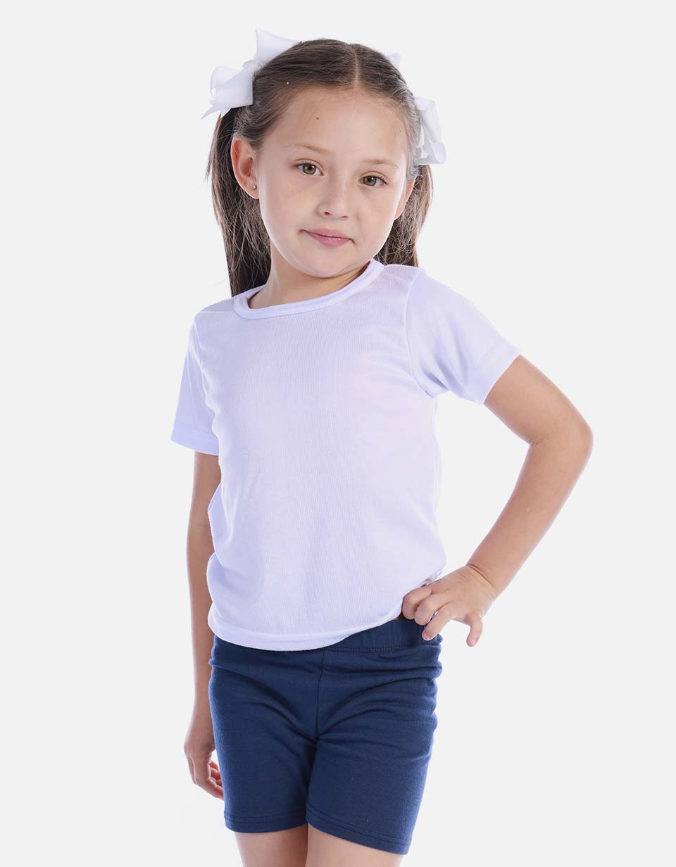 Pack X3 Camiseta acanalada cuello redondo Colegial