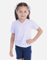 Pack X3 Camiseta acanalada cuello V Colegial