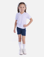 Pack X3 Camiseta acanalada cuello V Colegial