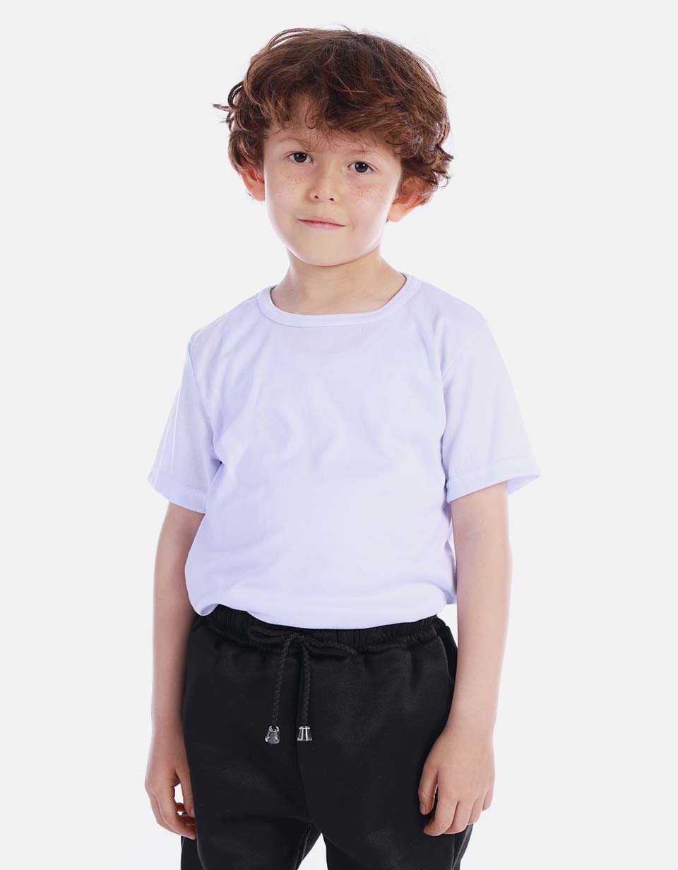 Pack X2 Camiseta acanalada cuello redondo Colegial