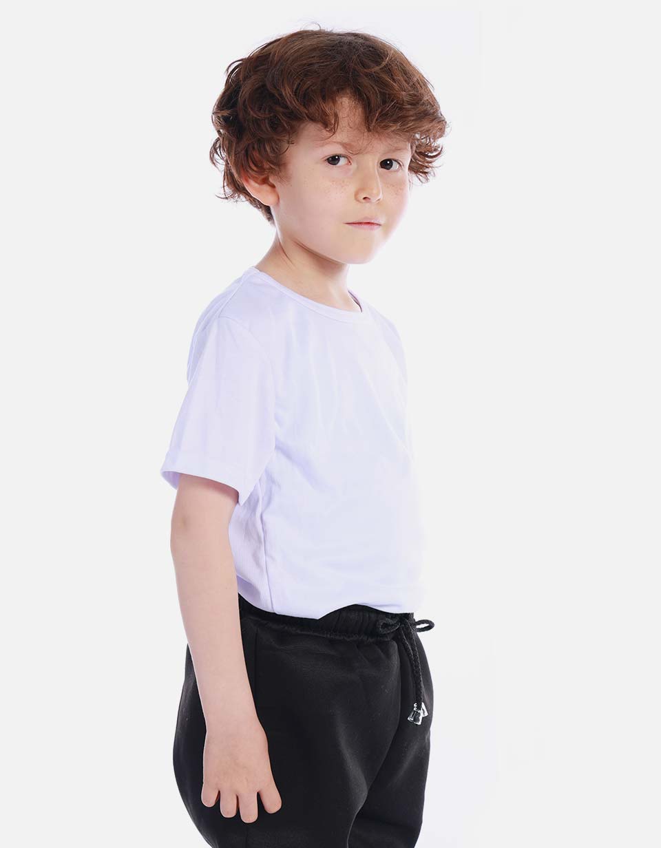 Pack X2 Camiseta acanalada cuello redondo Colegial