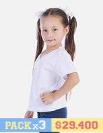 Pack X3 Camiseta basica cuello V Colegial