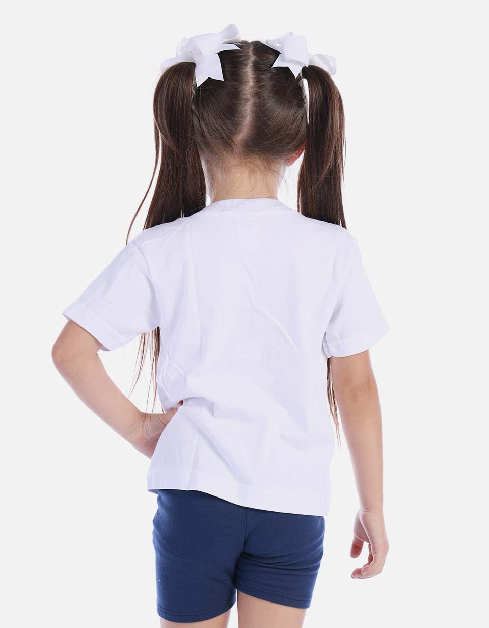 Camiseta basica cuello V Colegial