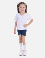 Camiseta basica cuello V Colegial