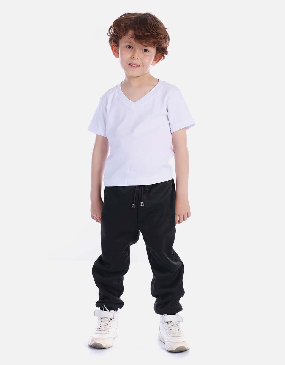 Camiseta basica cuello V Colegial