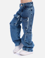 Jean cargo para niña con ajuste cómodo