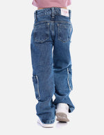 Jean cargo para niña con ajuste cómodo