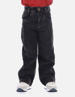 Pantalón tipo jean acanalado para niño