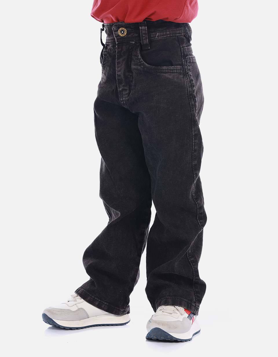 Pantalón tipo jean acanalado para niño