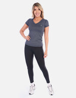 Camiseta deportiva mujer con cuello en V