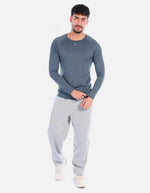 Camiseta deportiva hombre manga larga ajuste fit