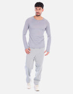 Camiseta deportiva hombre manga larga ajuste fit