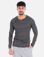 Camiseta deportiva hombre manga larga ajuste fit