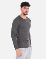 Camiseta deportiva hombre manga larga ajuste fit