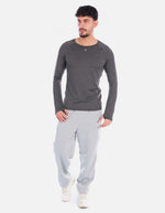 Camiseta deportiva hombre manga larga ajuste fit