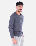 Camiseta deportiva hombre manga larga ajuste fit