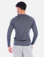 Camiseta deportiva hombre manga larga ajuste fit