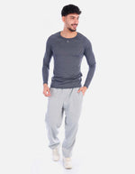 Camiseta deportiva hombre manga larga ajuste fit