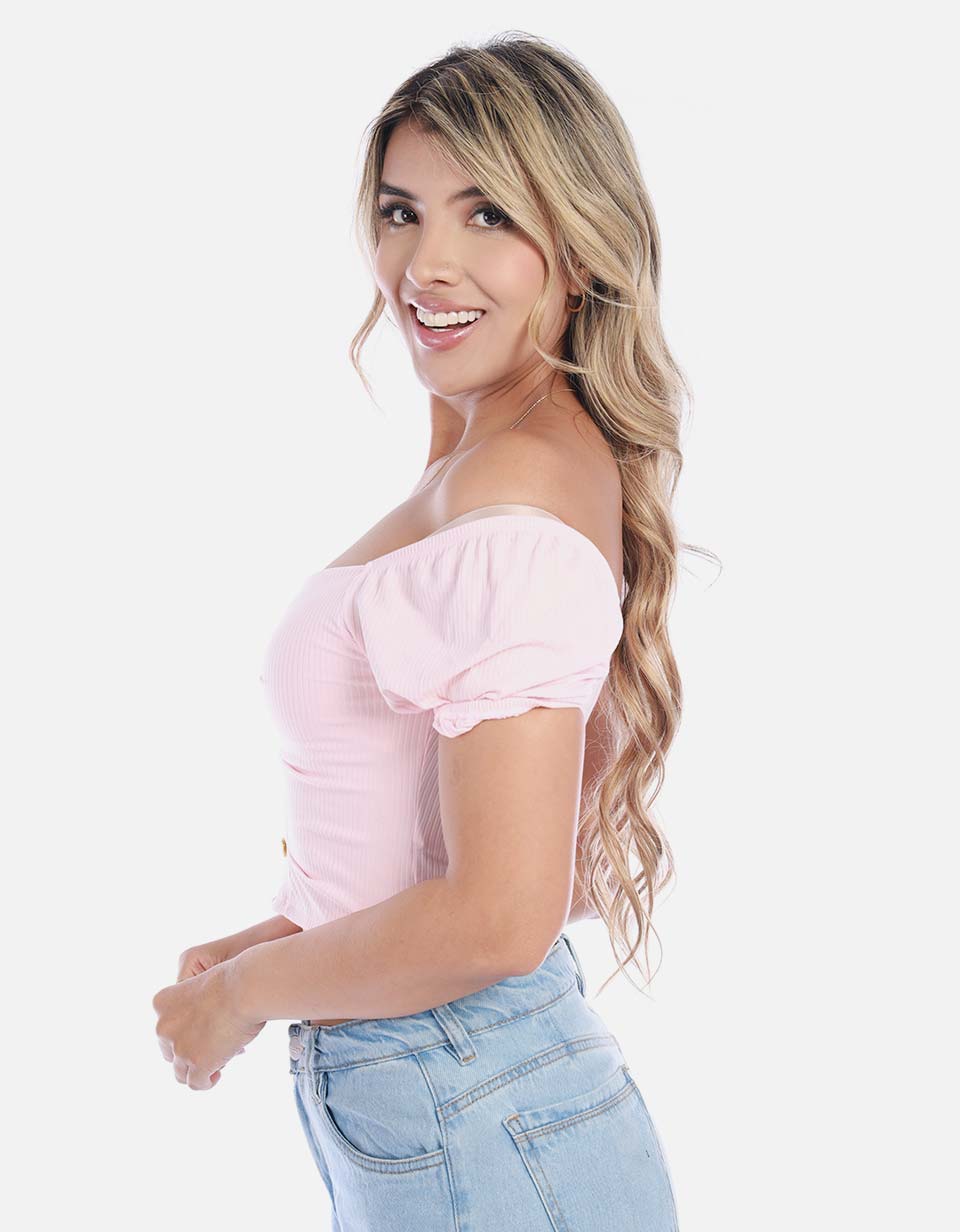 Blusa Mujer con Botones decorativos