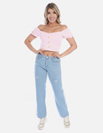 Blusa Mujer con Botones decorativos