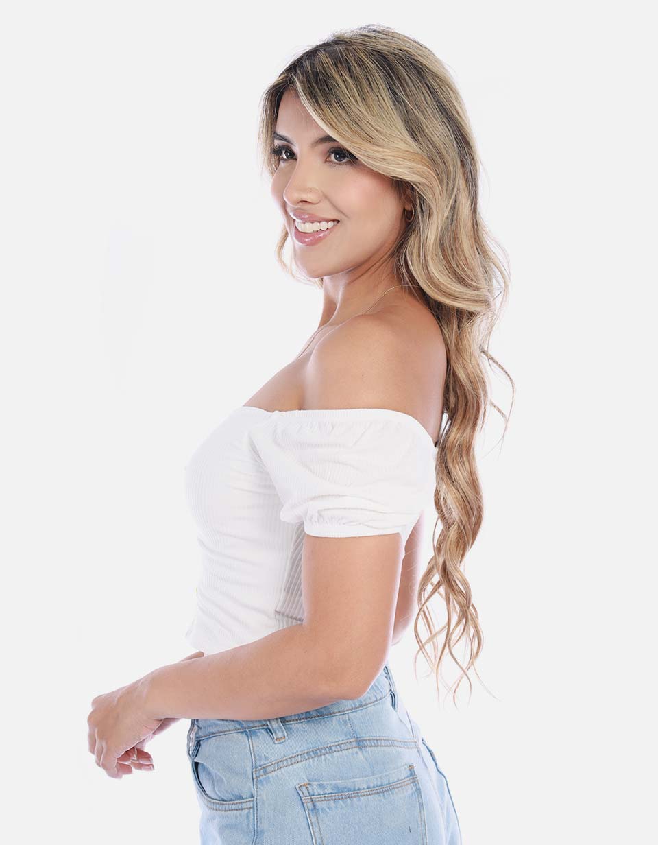 Blusa Mujer con Botones decorativos