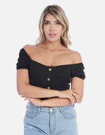 Blusa Mujer con Botones decorativos