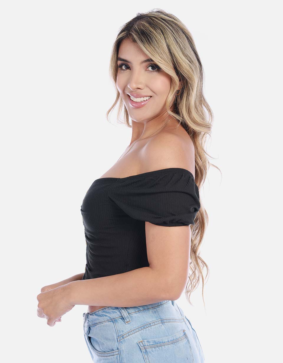 Blusa Mujer con Botones decorativos