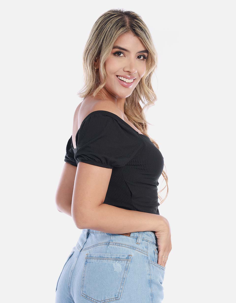 Blusa Mujer con Botones decorativos