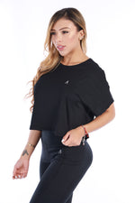 Camiseta crop deportiva