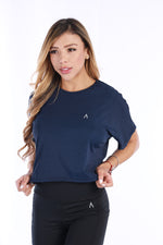 Camiseta crop deportiva